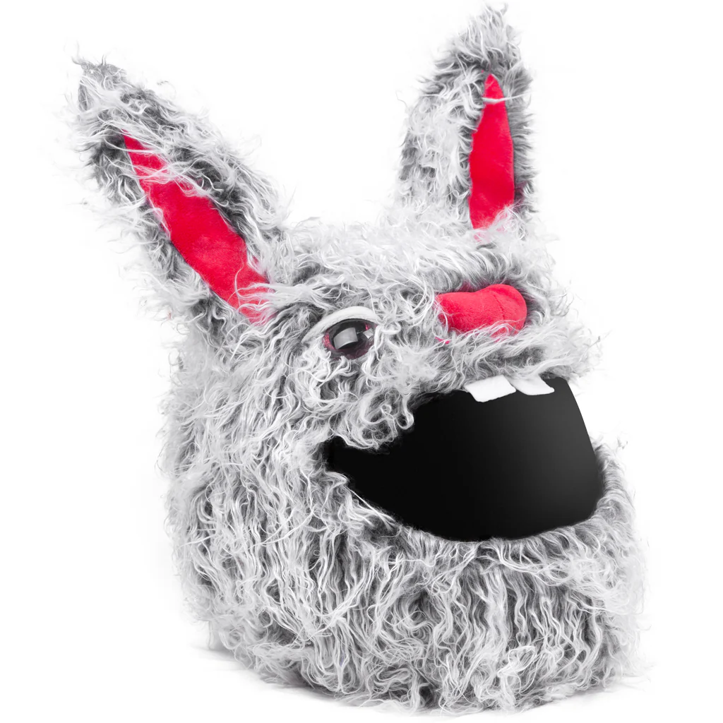Helmet Cover - Hairy Monster Bunny