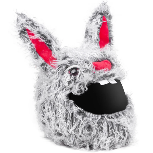 Helmet Cover - Hairy Monster Bunny